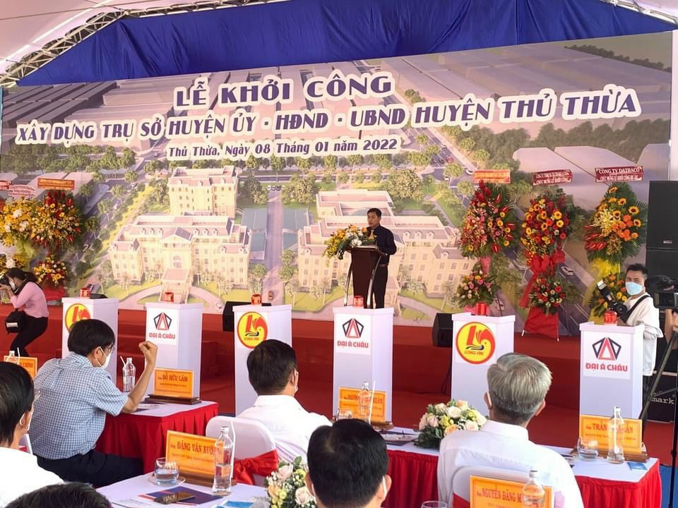 Khởi công xây dựng trụ sở làm việc huyện Thủ Thừa
